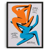 Tableau Abstrait Orange et Bleu Bonhomme