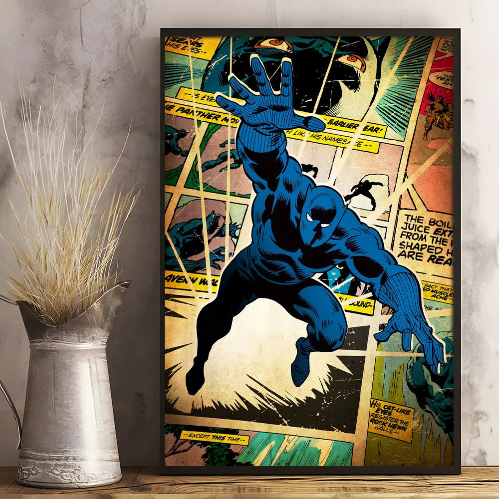 Tableau Black Panther Rétro marvel