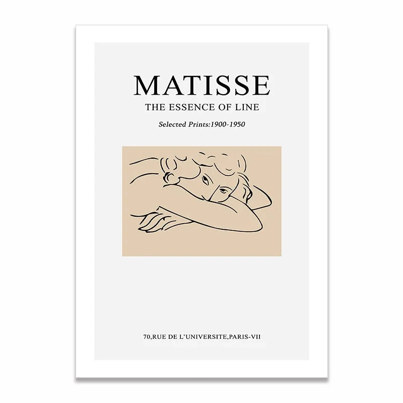 Tableau Henri Matisse Noir et Beige
