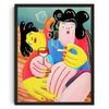 Tableau Abstrait Femmes Dessin Coloré