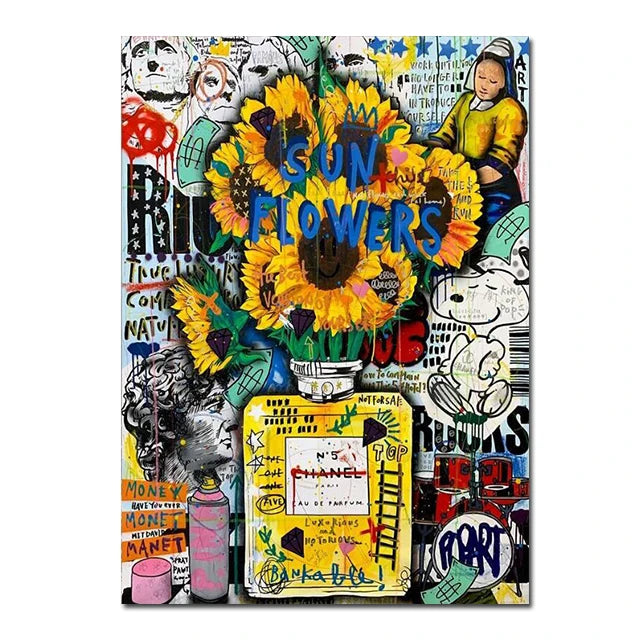 Tableau Parfum Chanel numéro 5 Coloré