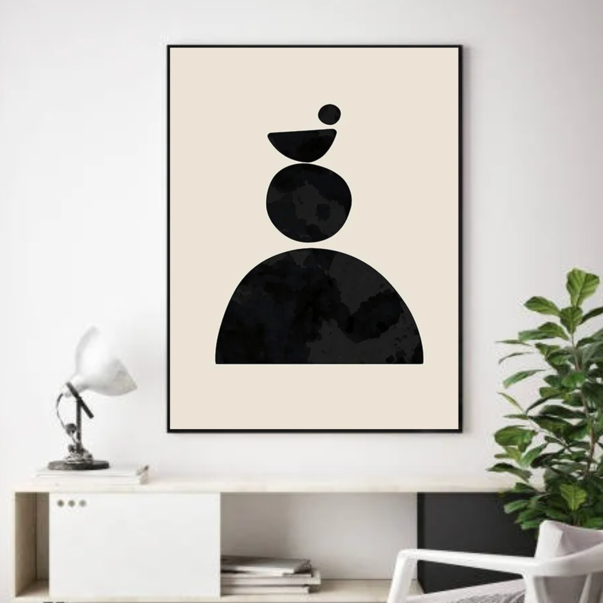 Tableau Arc de Cercle Noir et Blanc