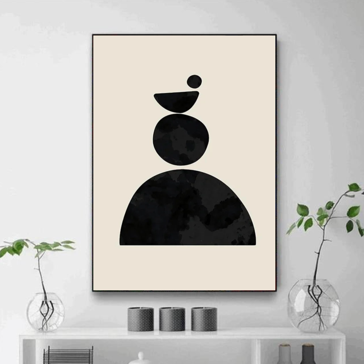 Tableau Arc de Cercle Noir et Blanc