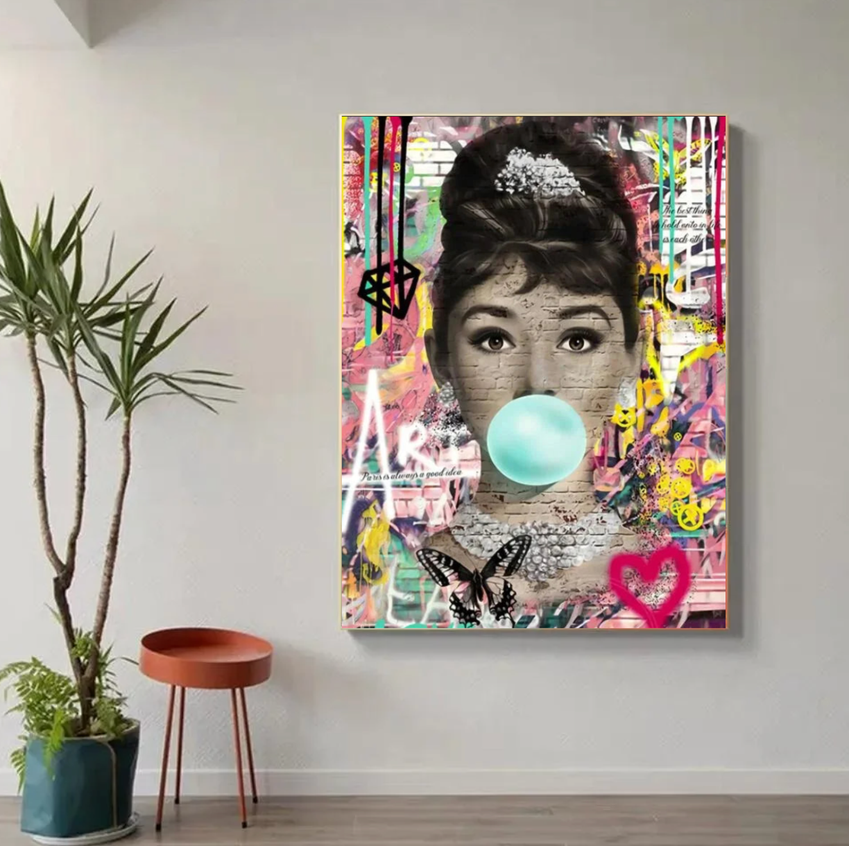 Tableau Audrey Hepburn Graffiti