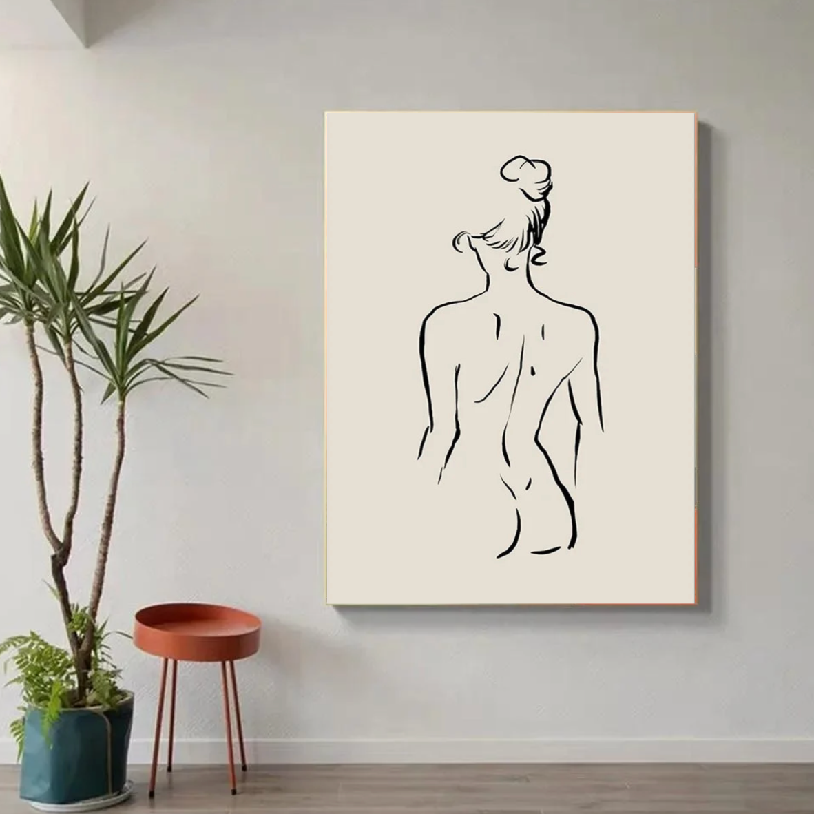 Tableau Blanc et Noir Femme Nu