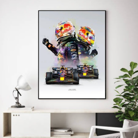 Tableau Casque de Formule 1 Coloré