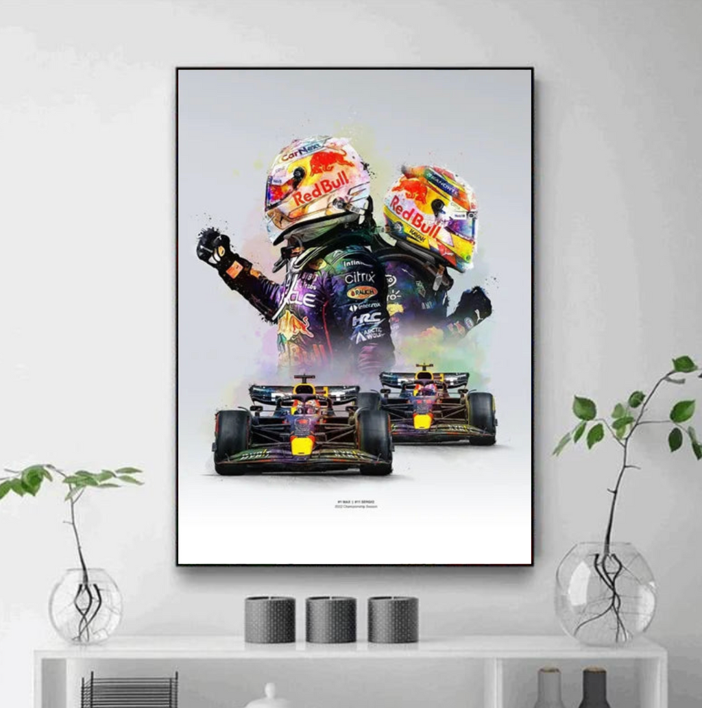 Tableau Casque de Formule 1 Coloré