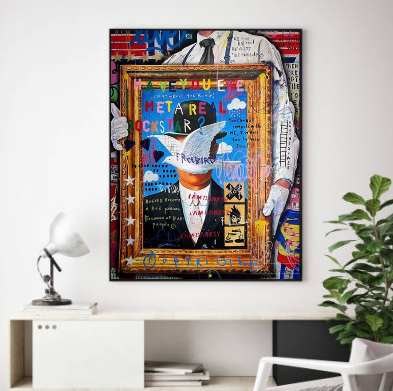 Tableau Chapeau pop art