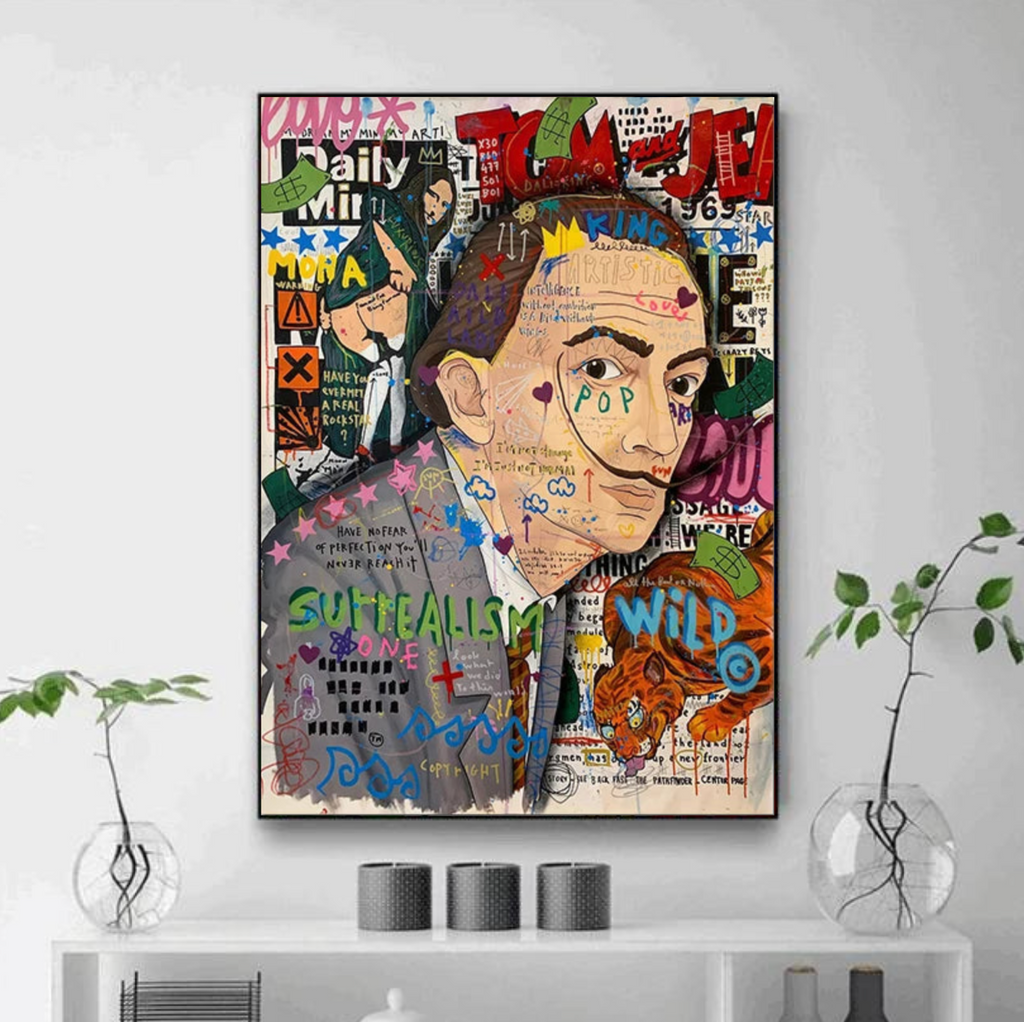 Tableau Dali Salvador Coloré Visage