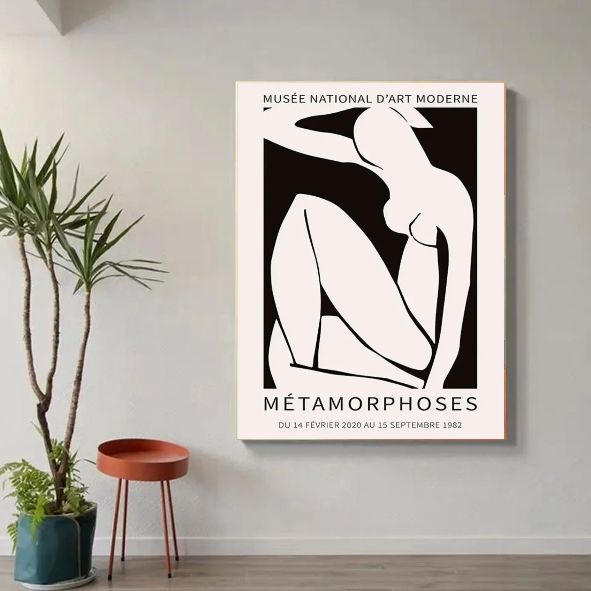 Tableau Femme Noir et Blanc Minimaliste