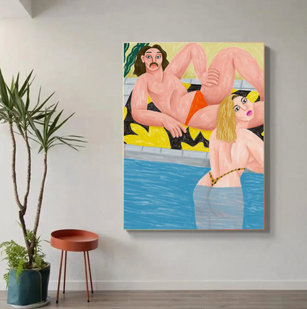 Tableau Femmes Nu Abstrait Coloré