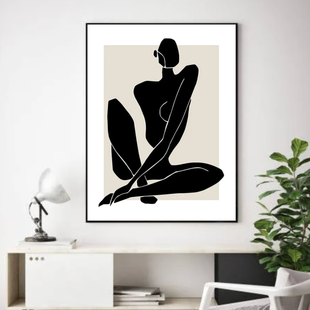 Tableau Femme Sensuel Noir 