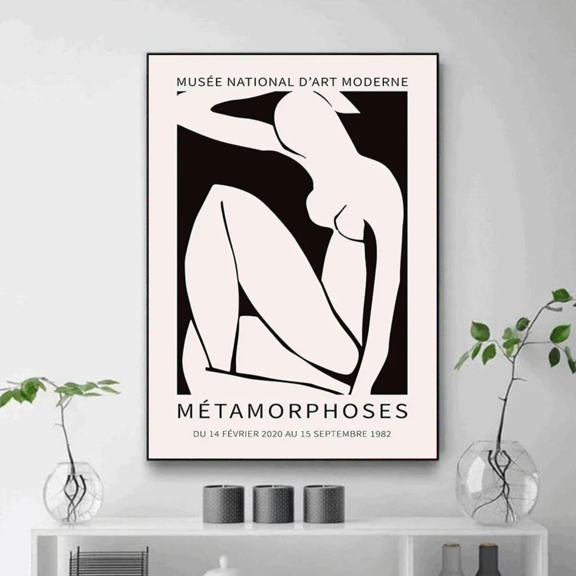 Tableau Femme epure Noir et Blanc