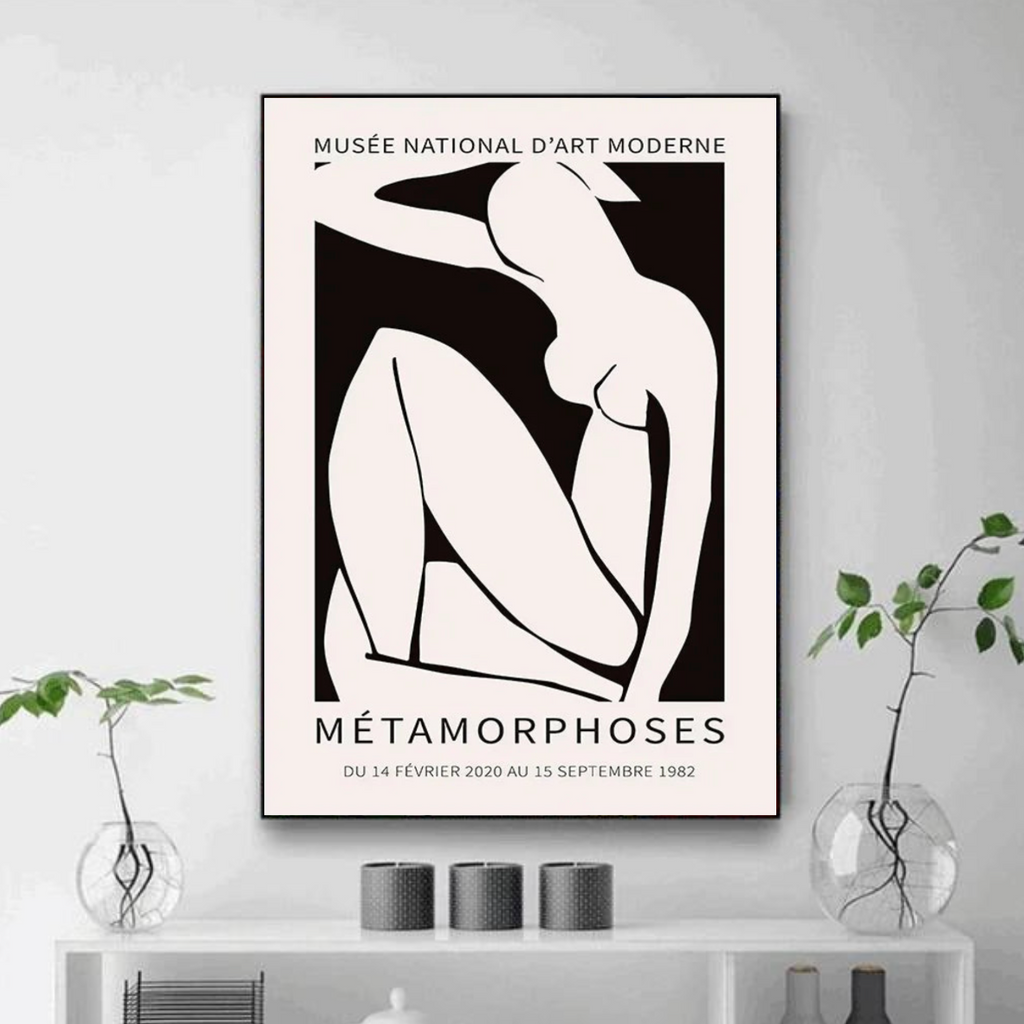 Tableau Femme epure Noir et Blanc