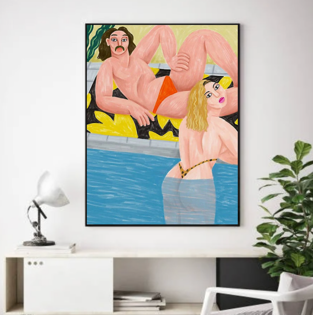 Tableau Femmes Nu Abstrait Coloré