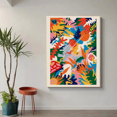  Tableau Feuillages Multicolore  moderne