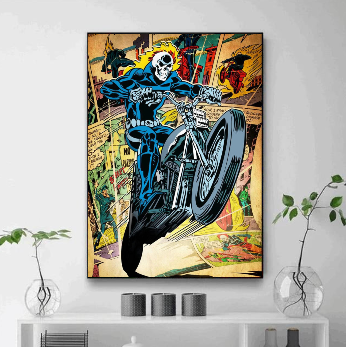 Tableau Ghost Rider Marvel Pop Art 