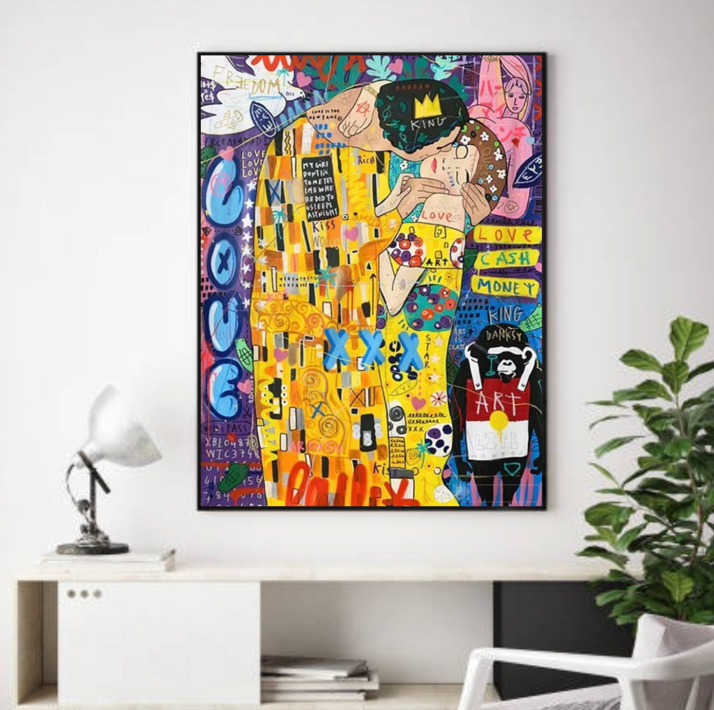 Tableau Gustave Klimt Moderne Jaune