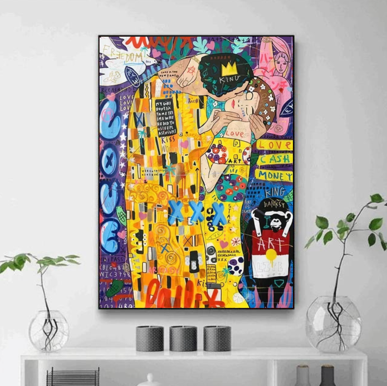Tableau Gustave Klimt Multicolore
