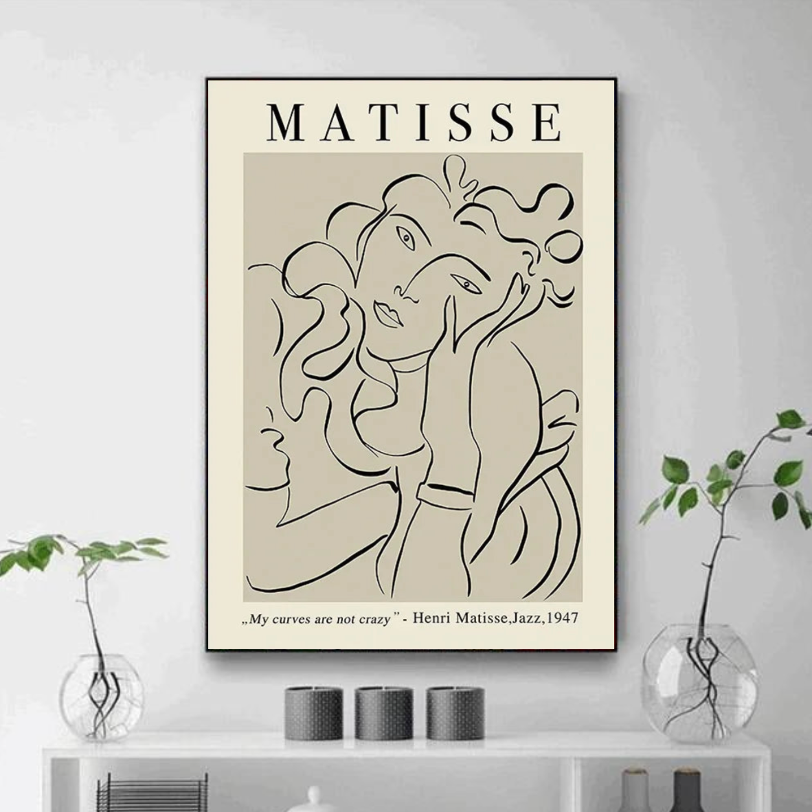 Tableau Henri Matisse Femme Beige
