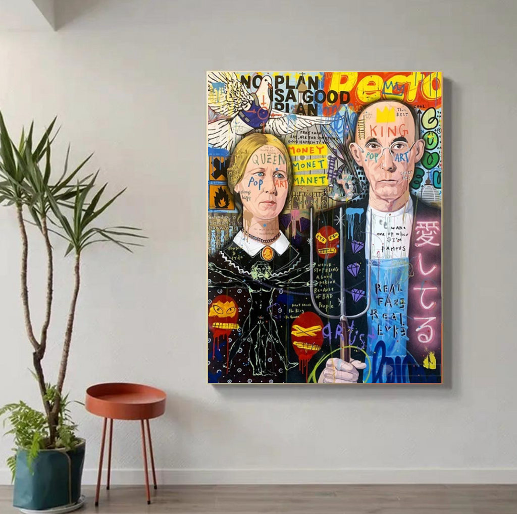 Tableau Homme et Femme Coloré