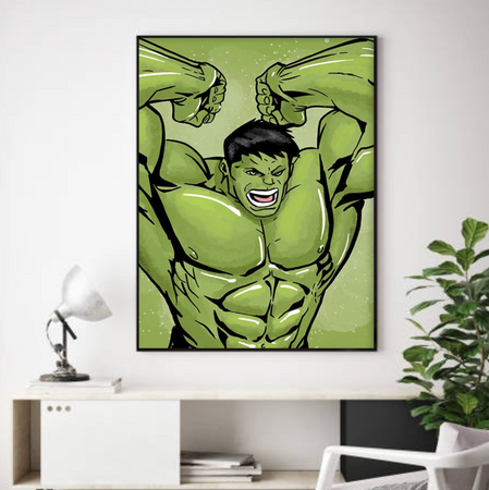 Tableau Hulk Déco Marvel Chambre