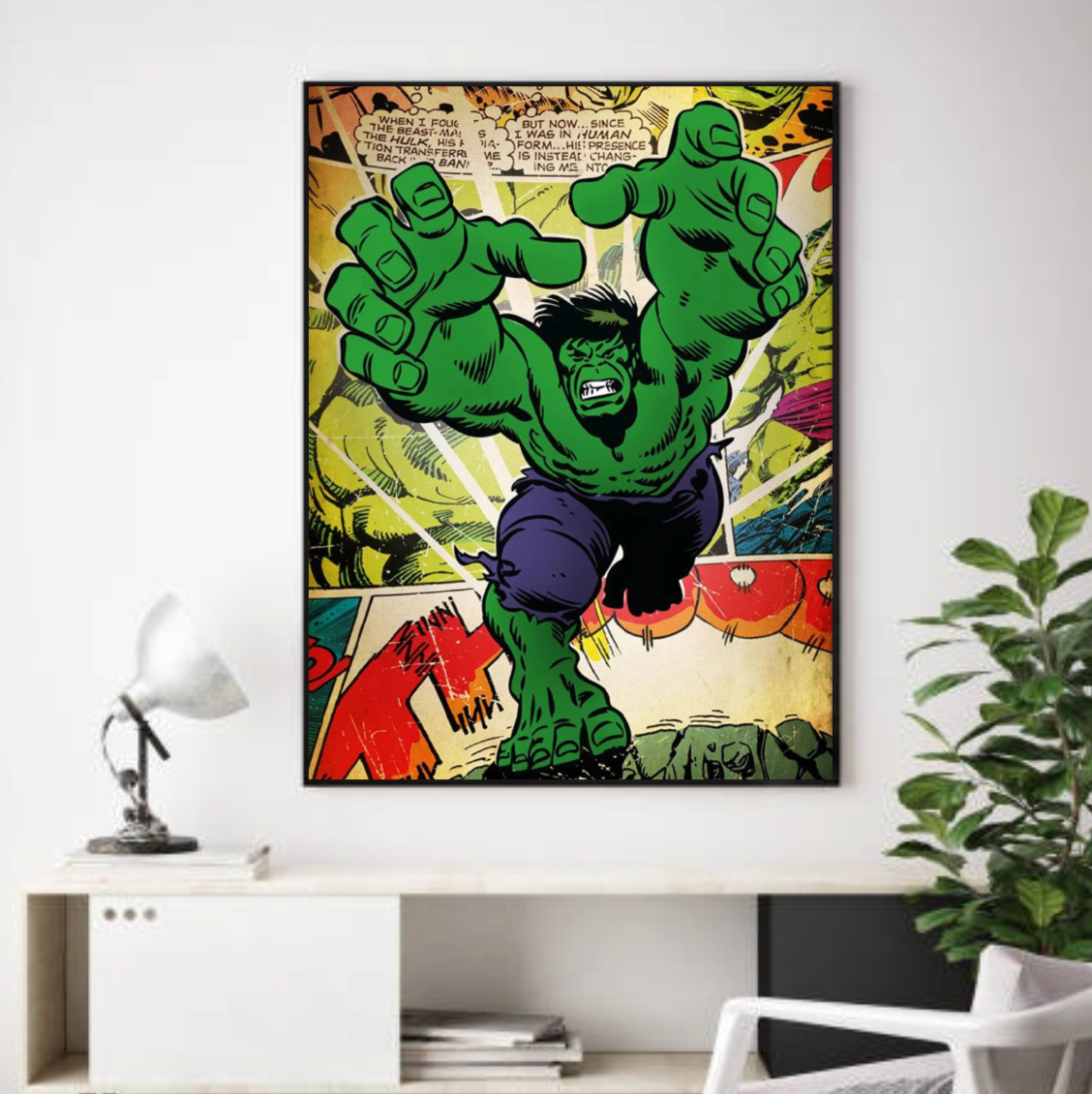 Tableau Hulk vert  Marvel