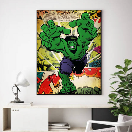 Tableau Hulk vert  Marvel