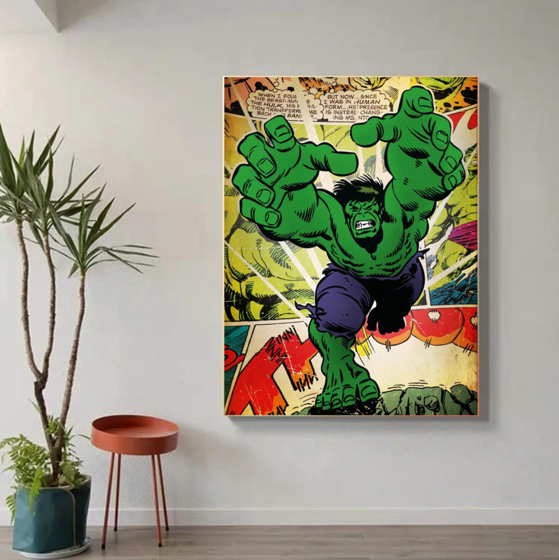 Tableau Hulk vert Pop  