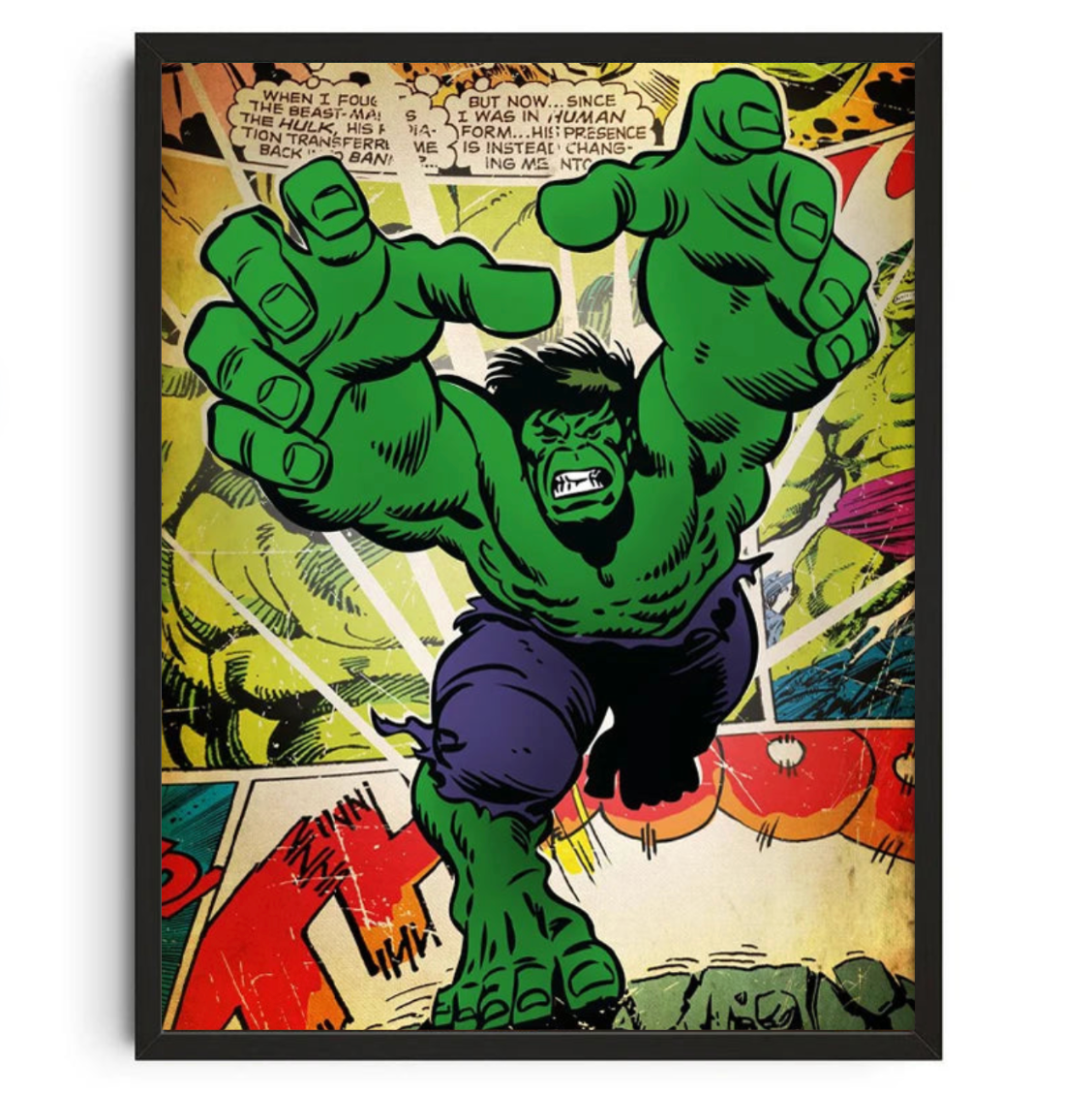 Tableau Hulk vert marvel art