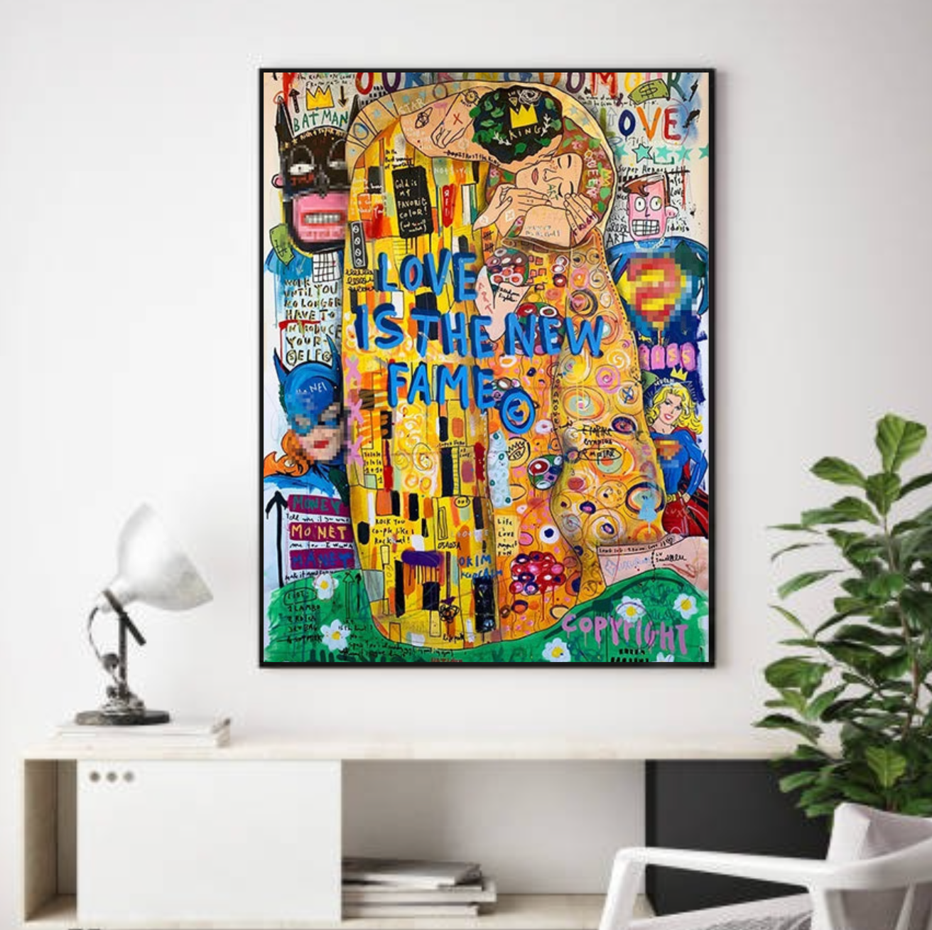 Tableau Le Baiser Klimt Street art