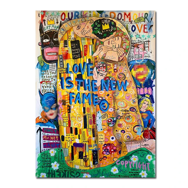 Tableau Le Baiser Klimt Street art