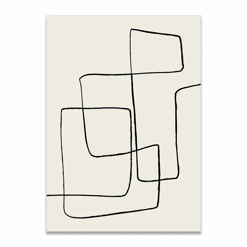 Tableau Ligne Noir minimaliste 