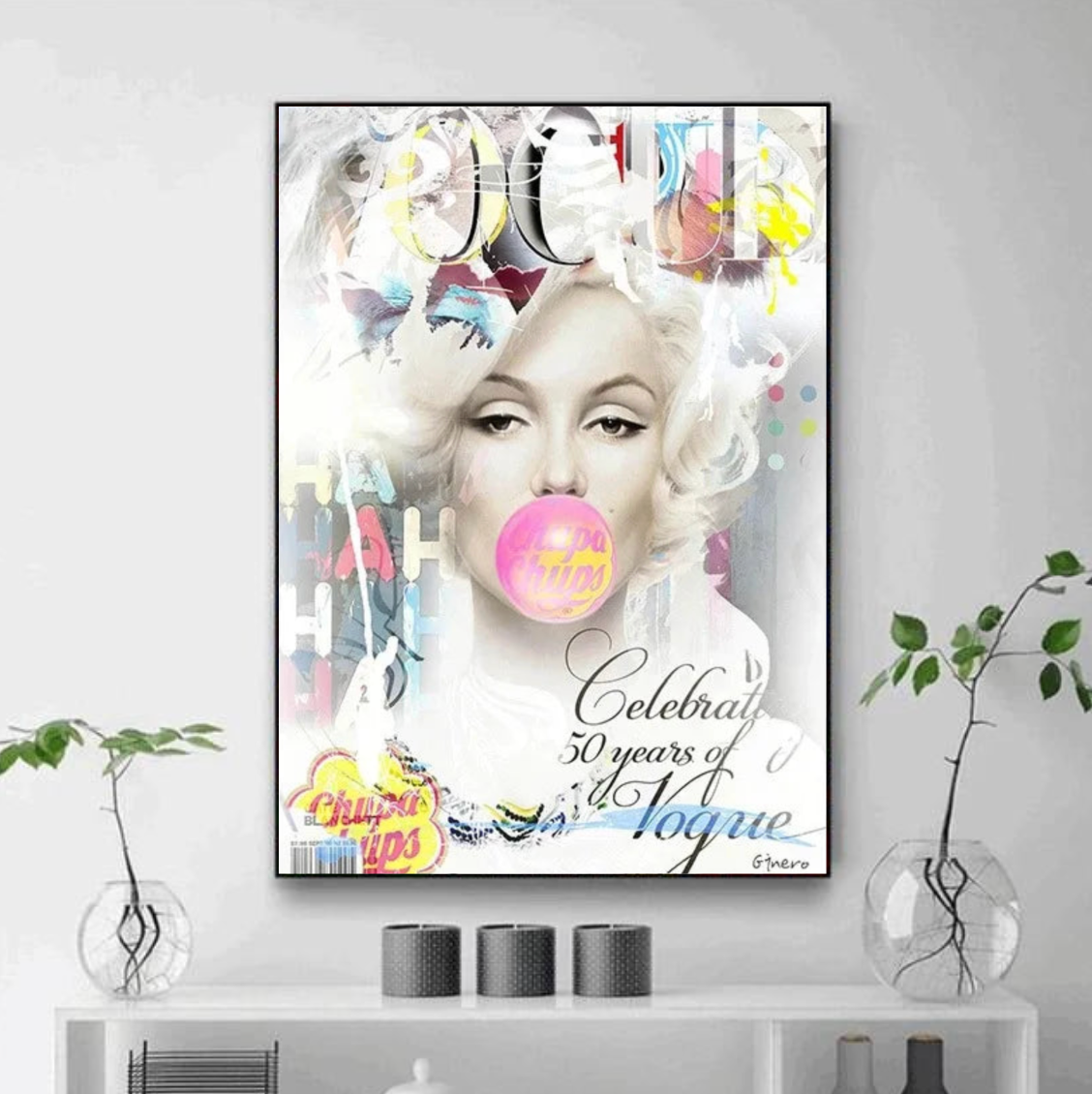Tableau Maryline Monroe Pop Art Vogue