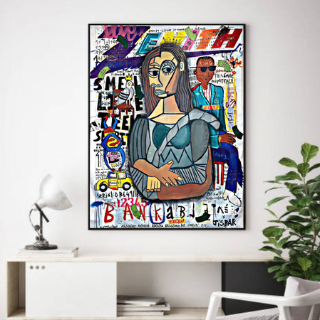 Tableau  Mona Lisa Abstrait Formes  