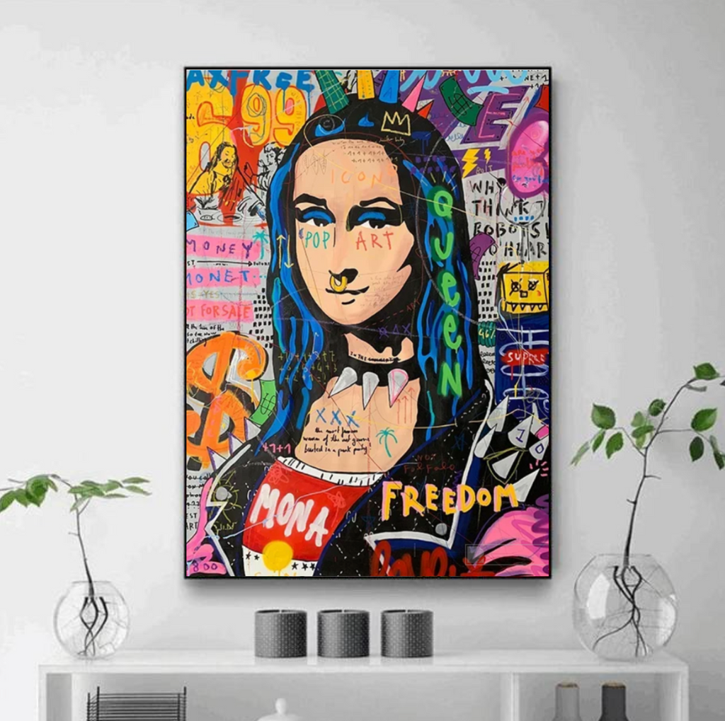 Tableau Mona Lisa Coloré Moderne