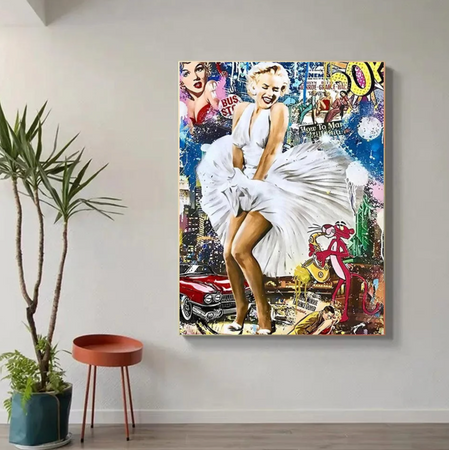 Tableau Monroe Pop Graffiti