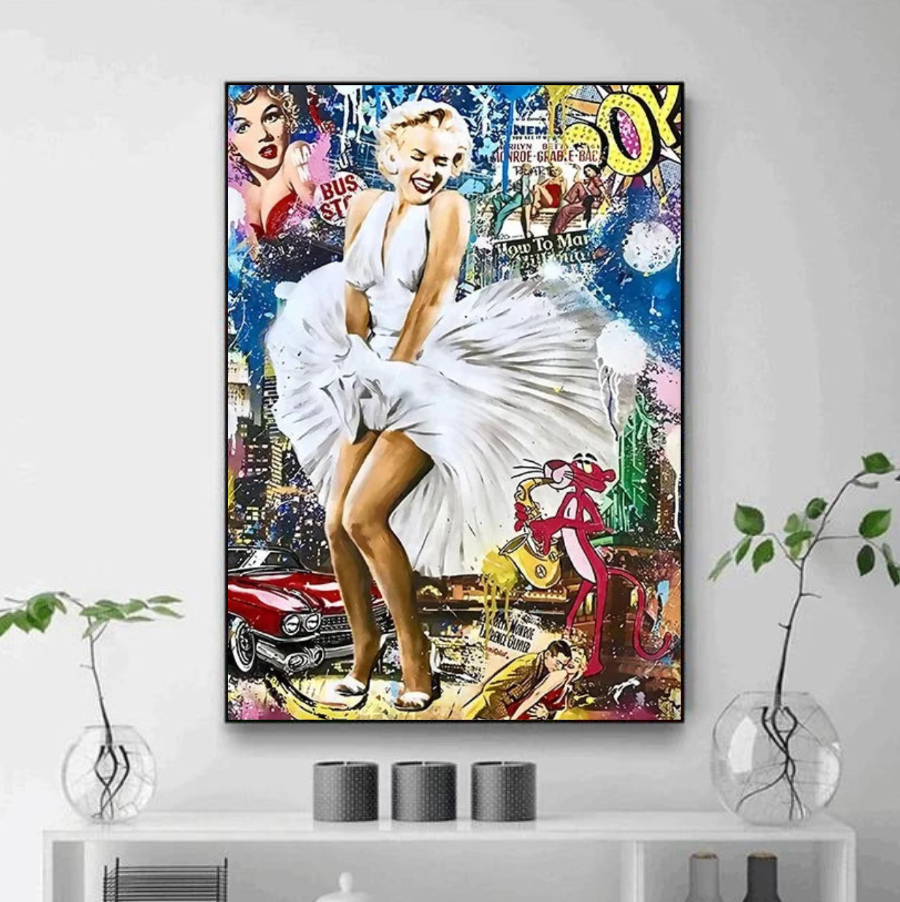 Tableau Monroe Pop Graffiti