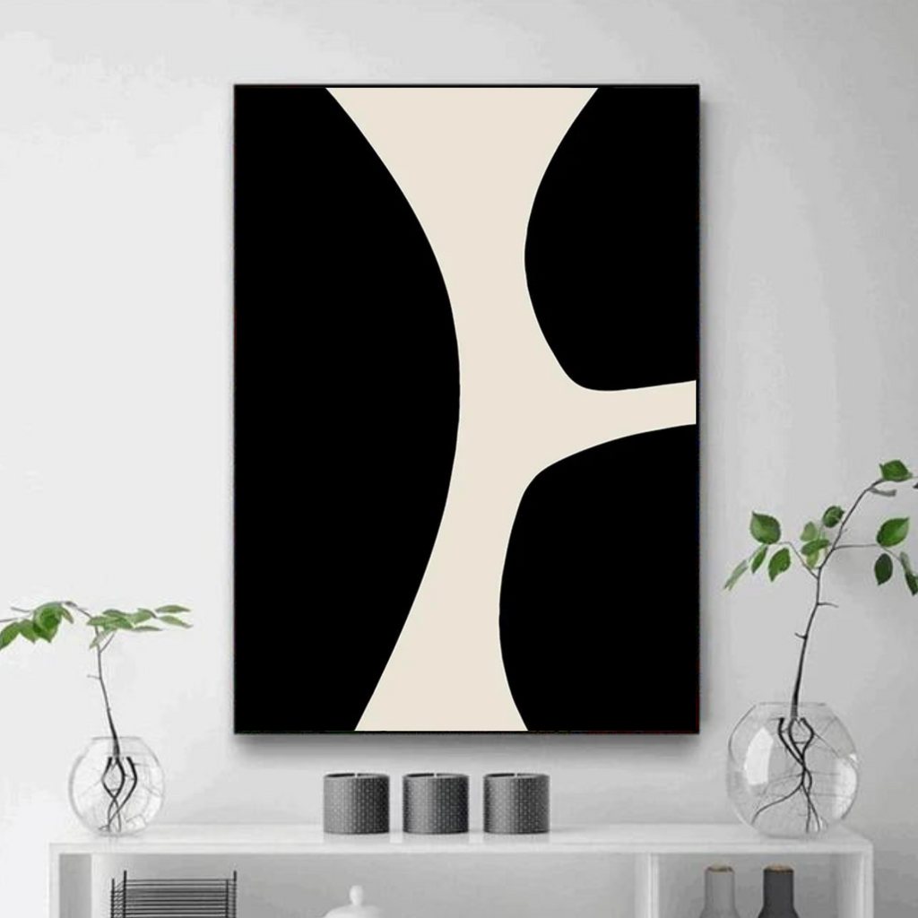 Tableau Noir et Blanc Minimaliste  