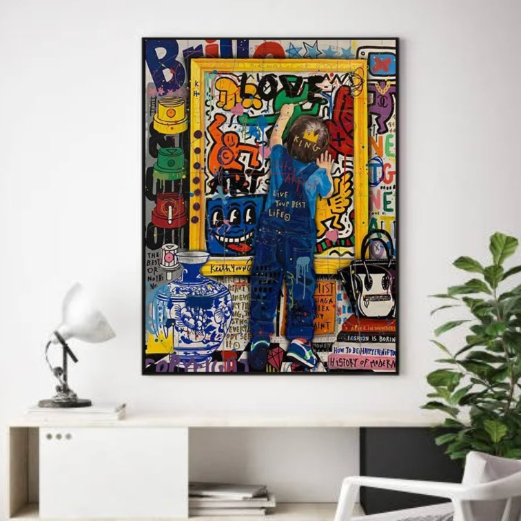 Tableau Garcon Street Art 