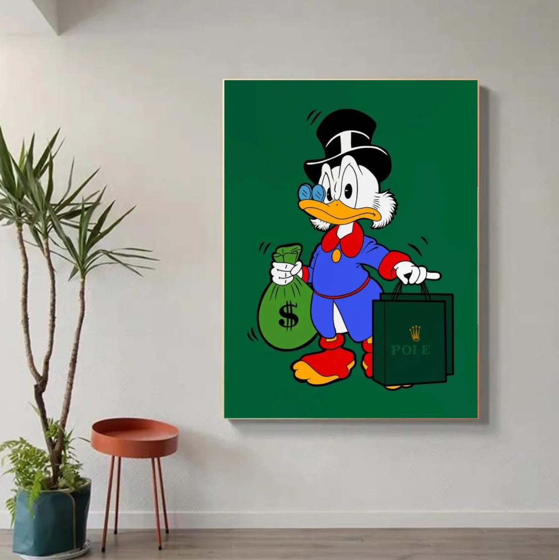 Tableau Picsou Argent  rolex