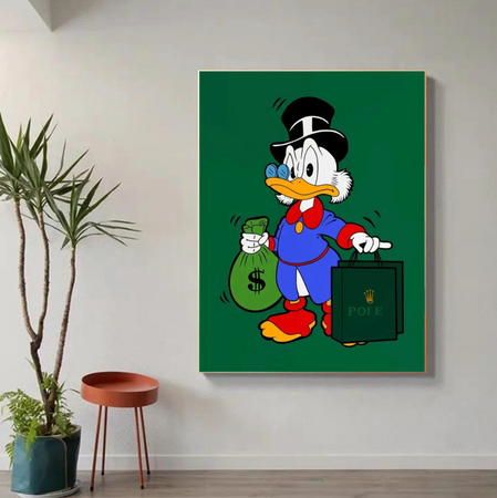 Tableau Picsou Argent  rolex