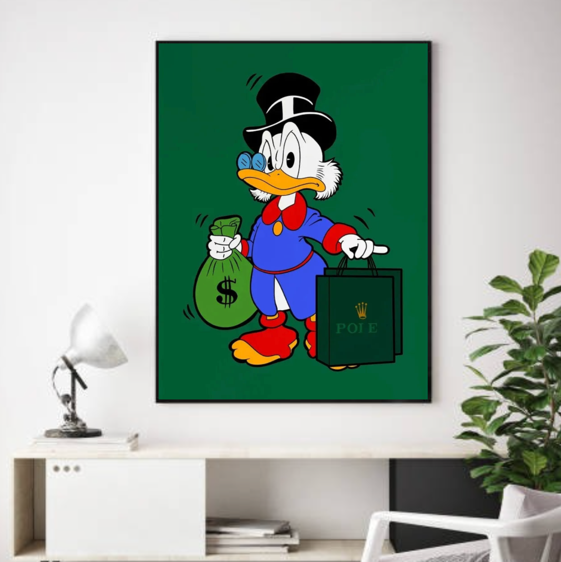 Tableau Picsou Canard Luxe rolex