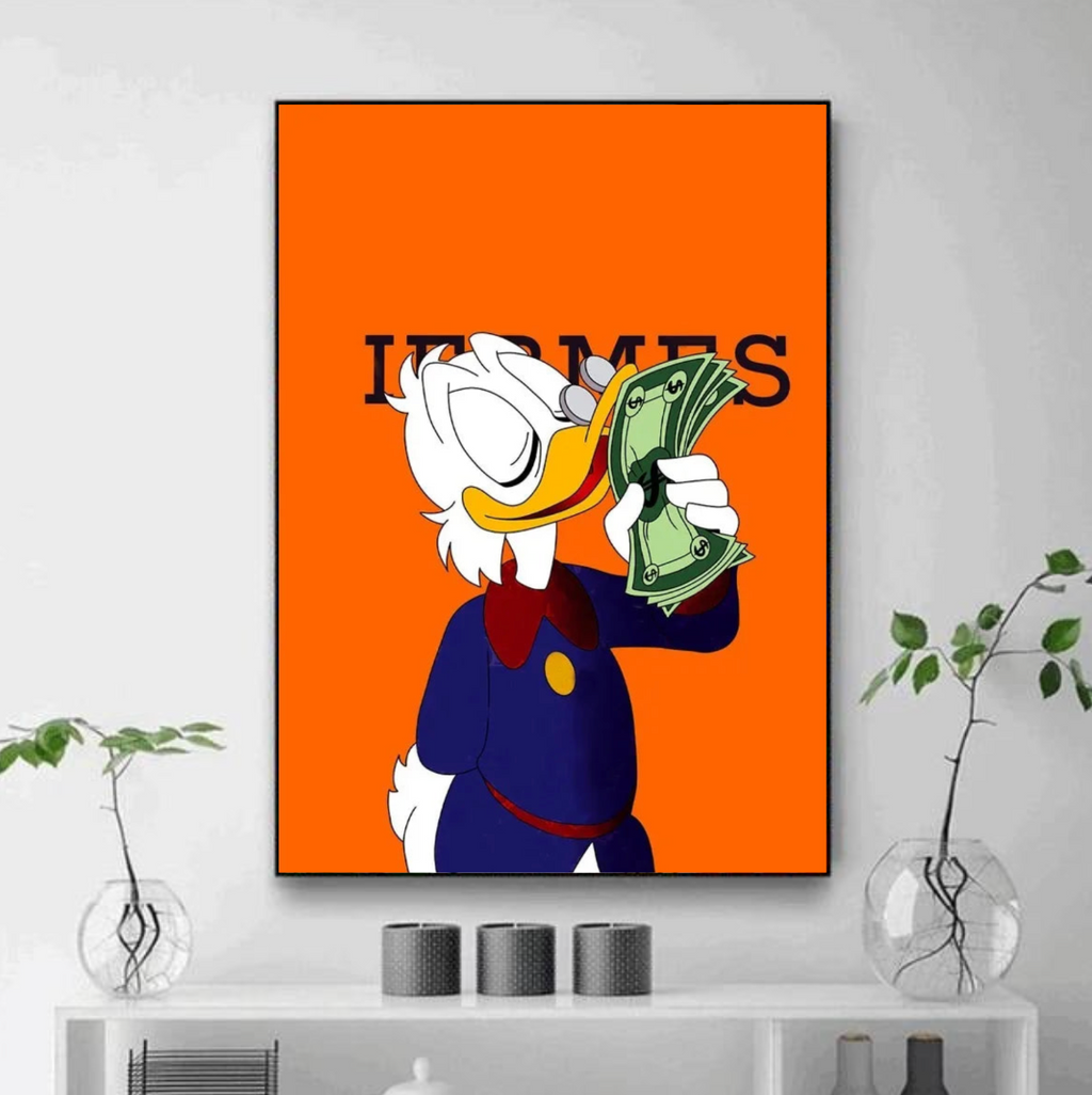 Tableau Picsou Hermes Orange Luxe 
