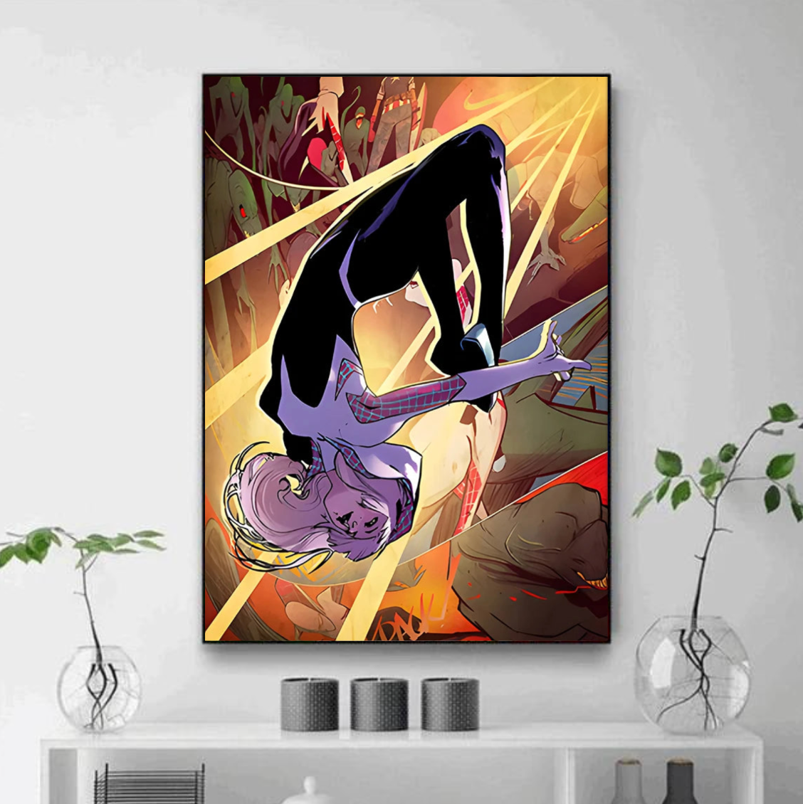 Tableau Rose Spider-Gwen Déco