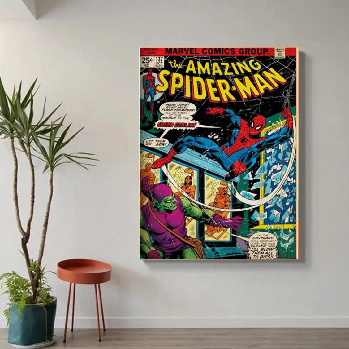 Tableau Spiderman Vintage Film