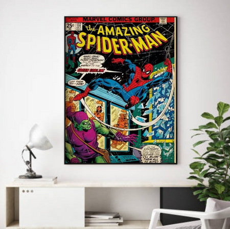 Tableau Spiderman Vintage Film