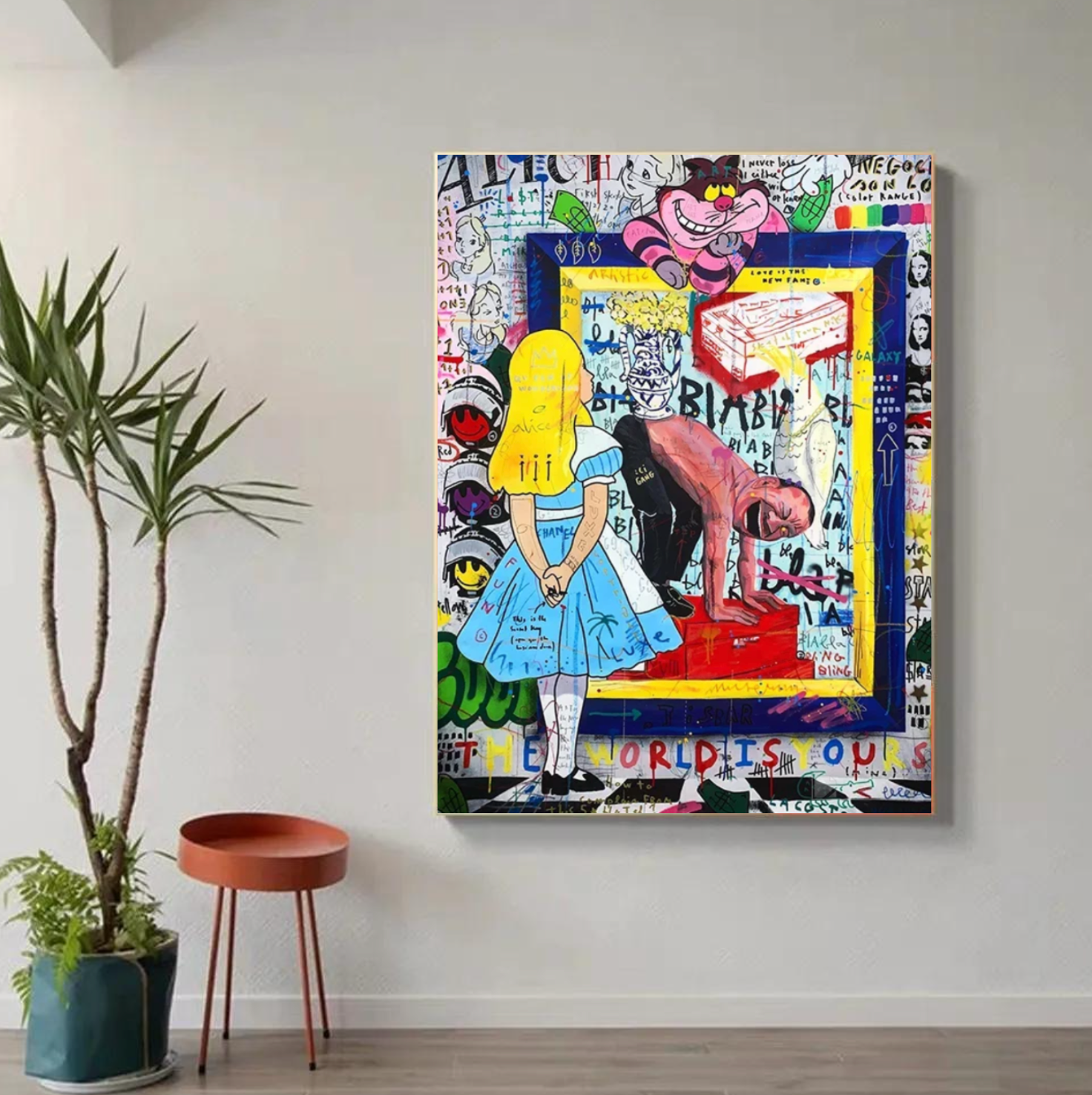 Tableau Street Art Fille  