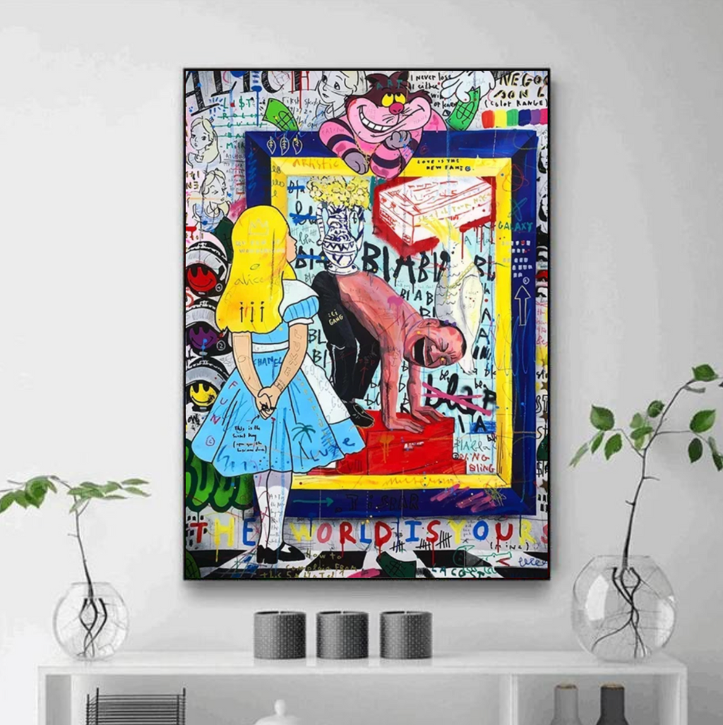 Tableau Street Art Fille Moderne