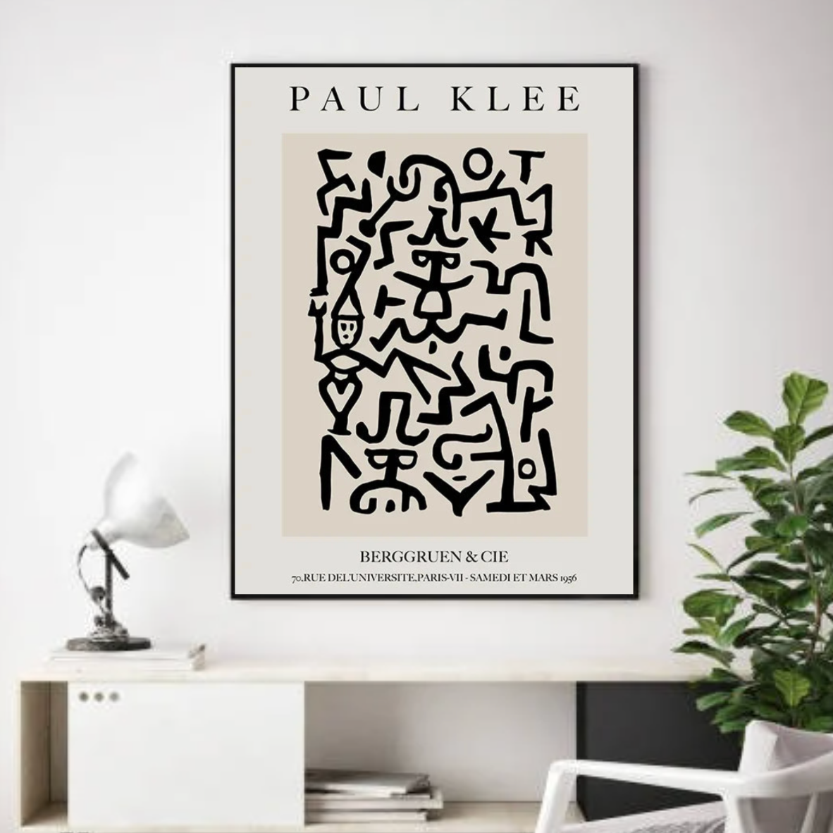 Tableau Symboles Noir et Blanc Moderne